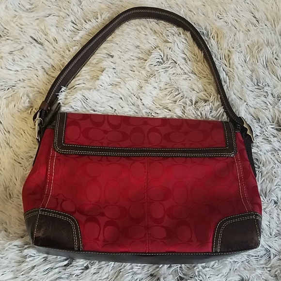 EUC Beautiful Red Coach Bag - Picture 5 of 8
